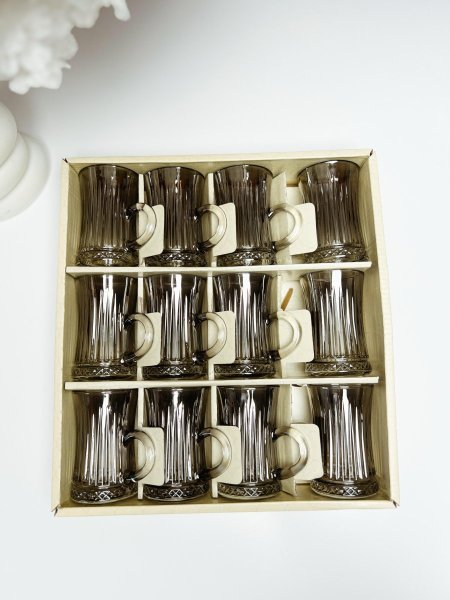 طقم كاسات شاي تيا اسود